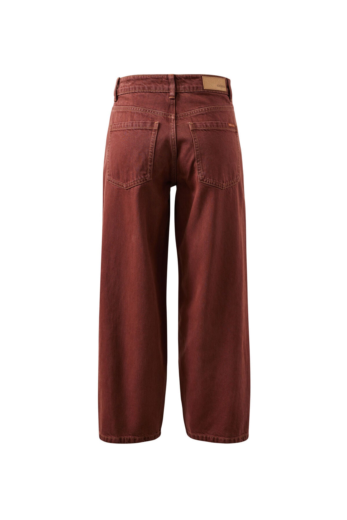CERES LIFE MAGGIE TAPERED BARREL JEAN - BURNT TOFFEE
