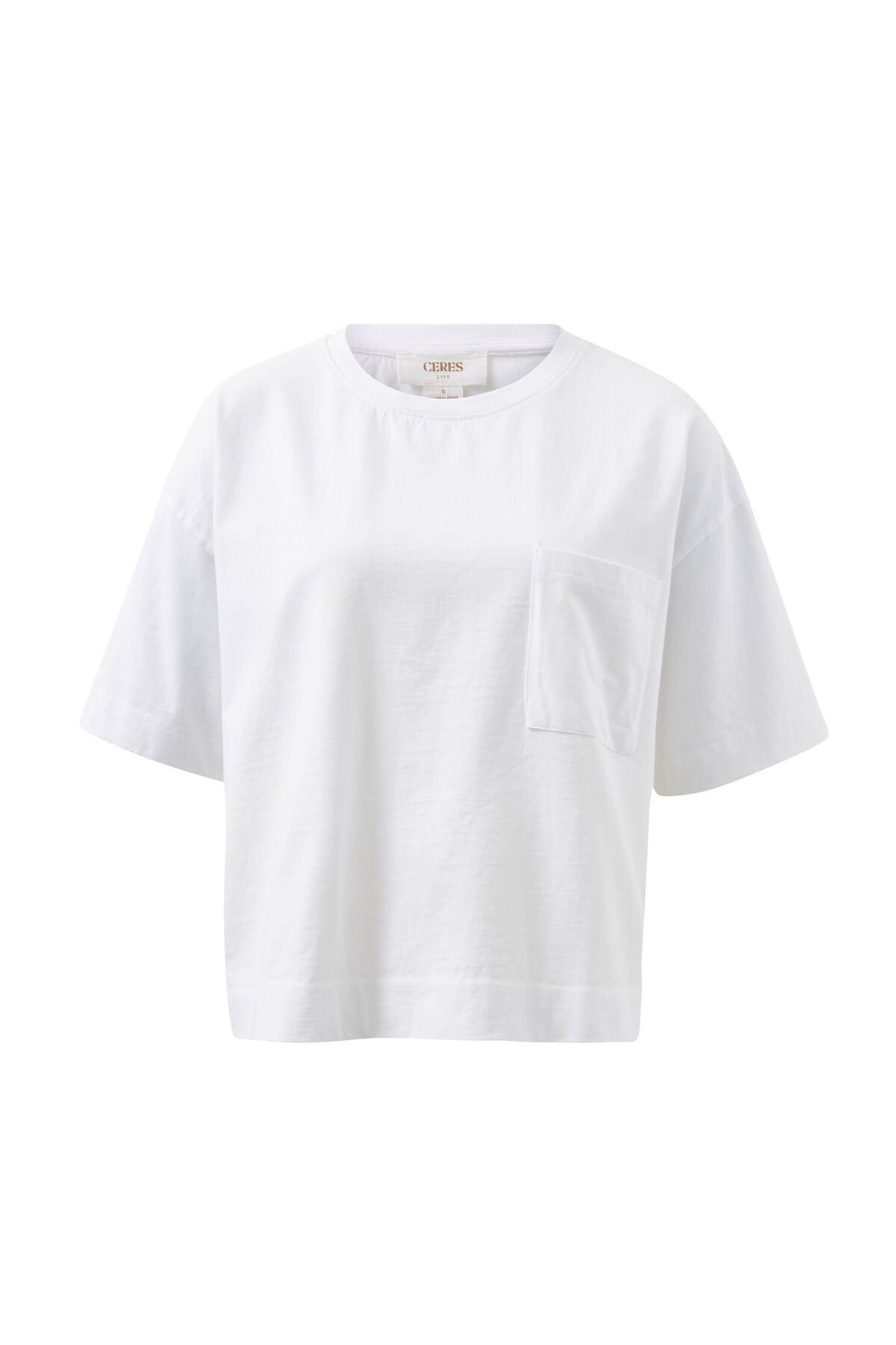 CERES LIFE BOXY POCKET TEE - WHITE