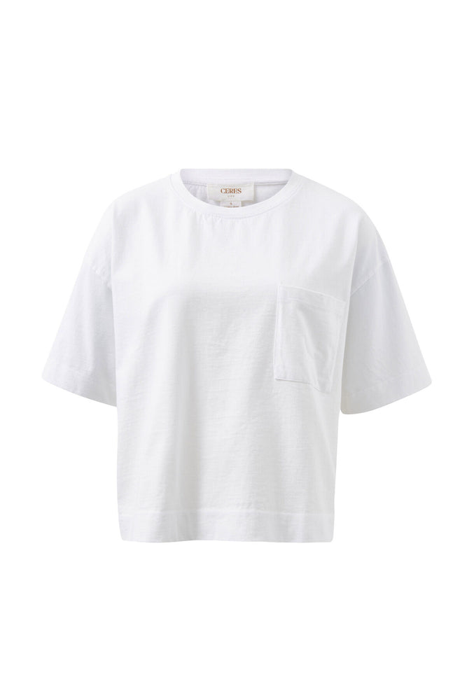 Load image into Gallery viewer, CERES LIFE BOXY POCKET TEE - WHITE