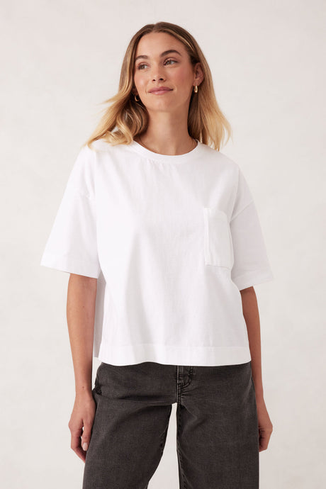 CERES LIFE BOXY POCKET TEE - WHITE