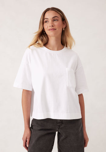 CERES LIFE BOXY POCKET TEE - WHITE