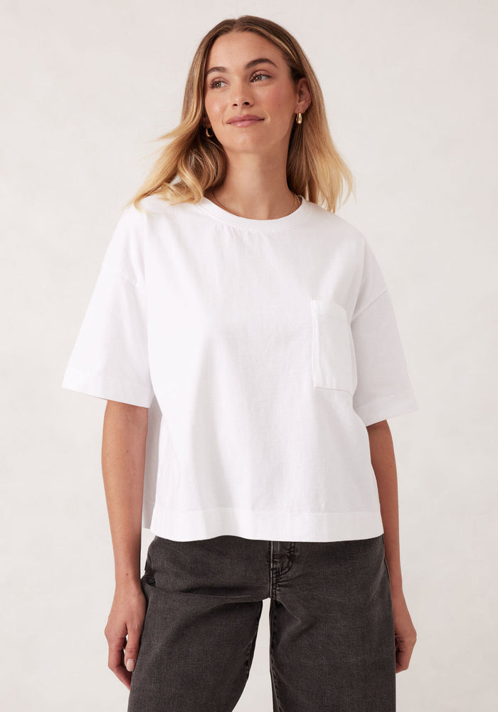 CERES LIFE BOXY POCKET TEE - WHITE