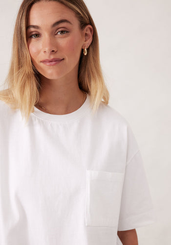 CERES LIFE BOXY POCKET TEE - WHITE