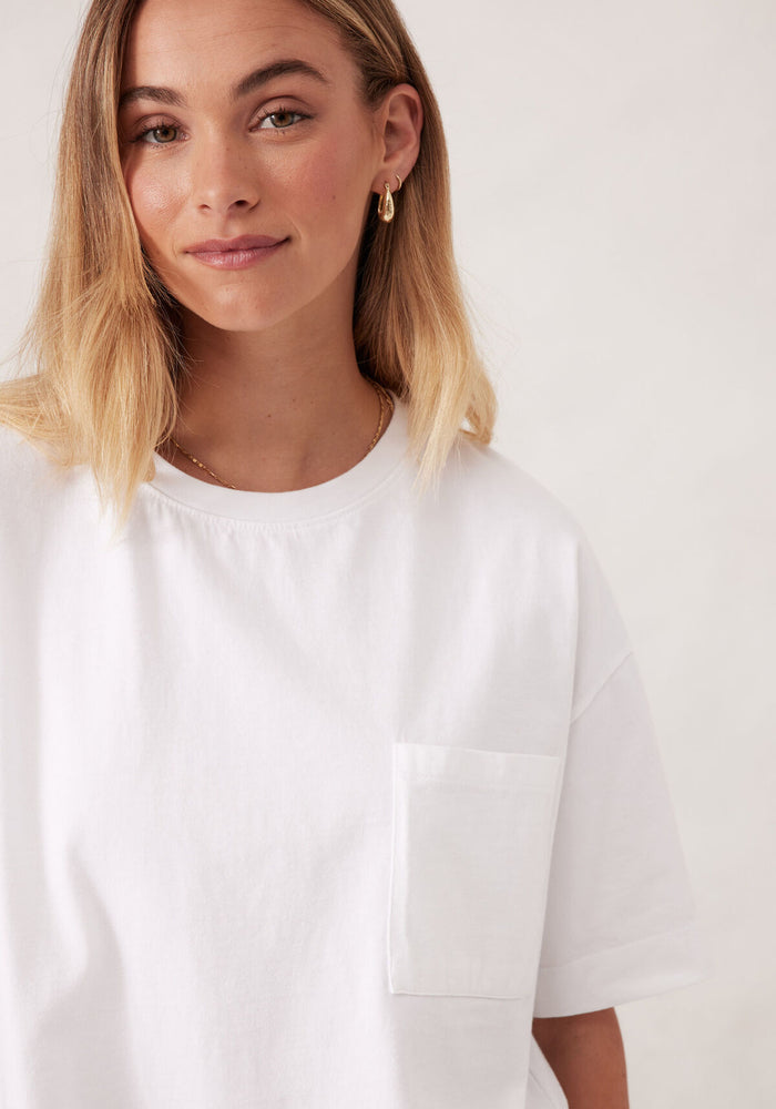 CERES LIFE BOXY POCKET TEE - WHITE