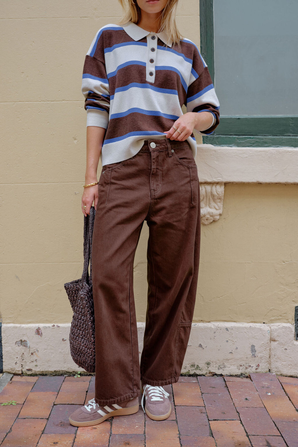 CERES LIFE DEMI BARREL JEAN - BITTER CHOC