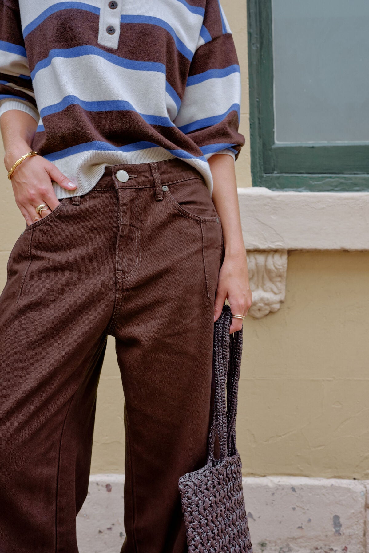 CERES LIFE DEMI BARREL JEAN - BITTER CHOC