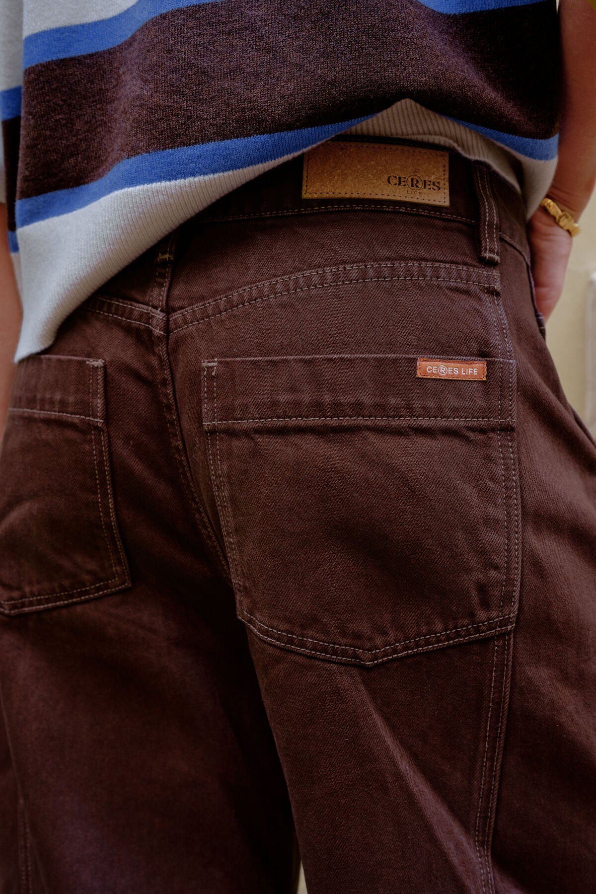 CERES LIFE DEMI BARREL JEAN - BITTER CHOC