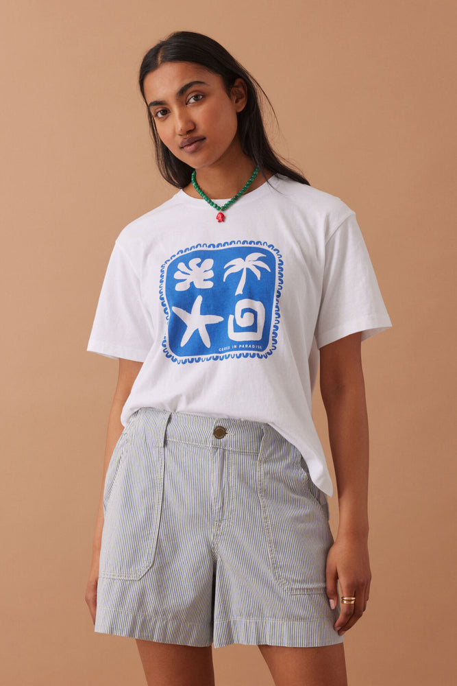 Load image into Gallery viewer, CERES LIFE WEEKENDER SHORT - FRESH BLUE STRIPE