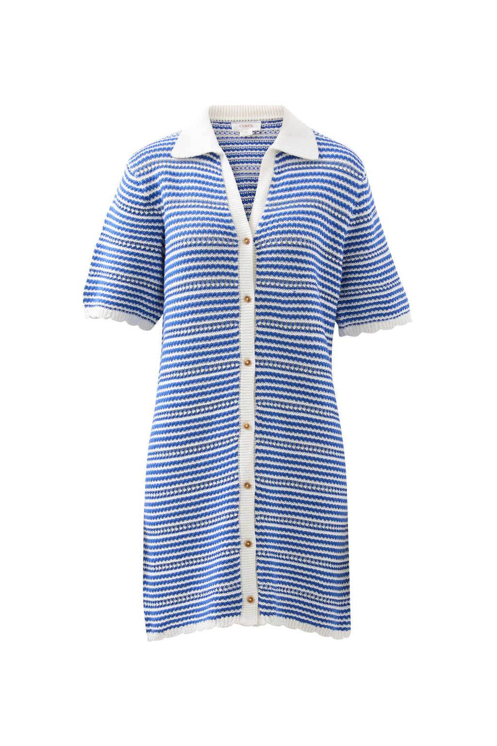 CERES LIFE NALA KNIT MINI DRESS - SUMMER BLUE STRIPE