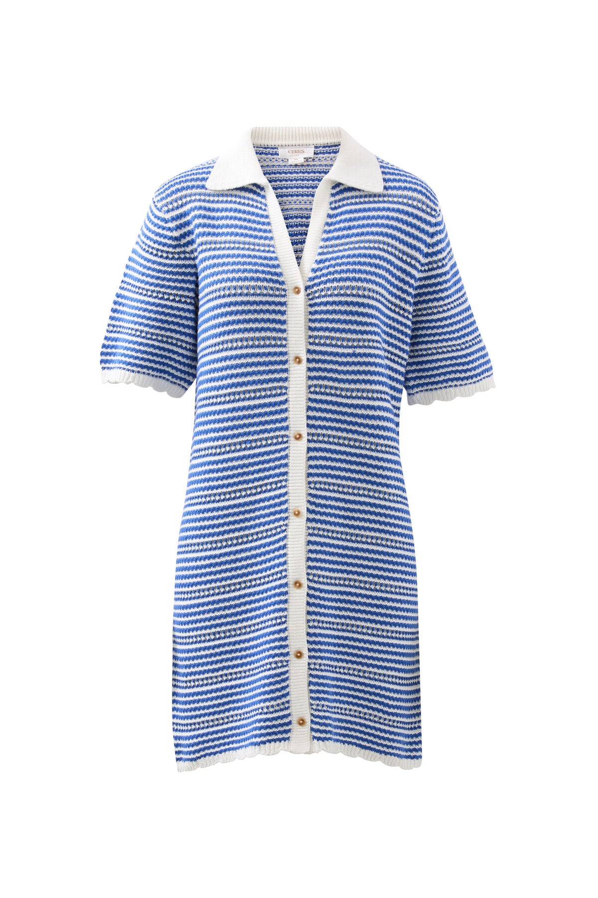 CERES LIFE NALA KNIT MINI DRESS - SUMMER BLUE STRIPE