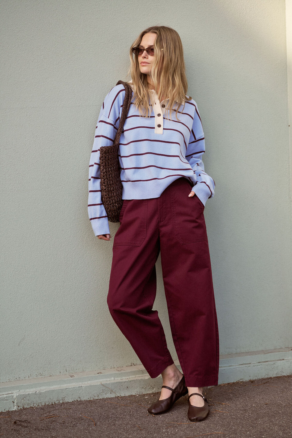 CERES LIFE WEEKENDER PANT - BURGUNDY