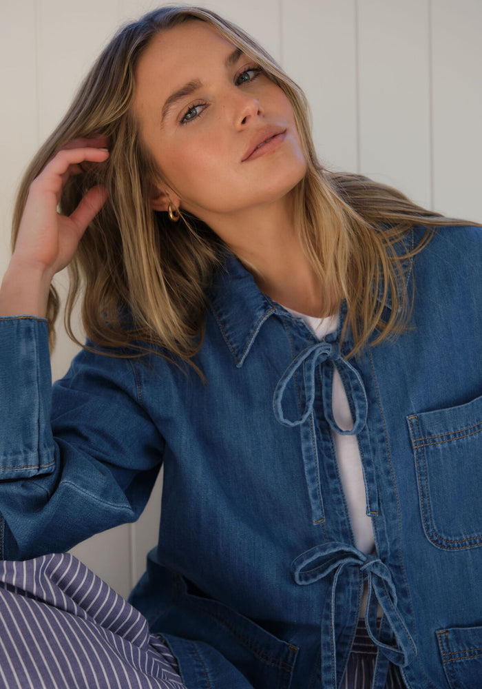 CERES LIFE TIE DENIM JACKET