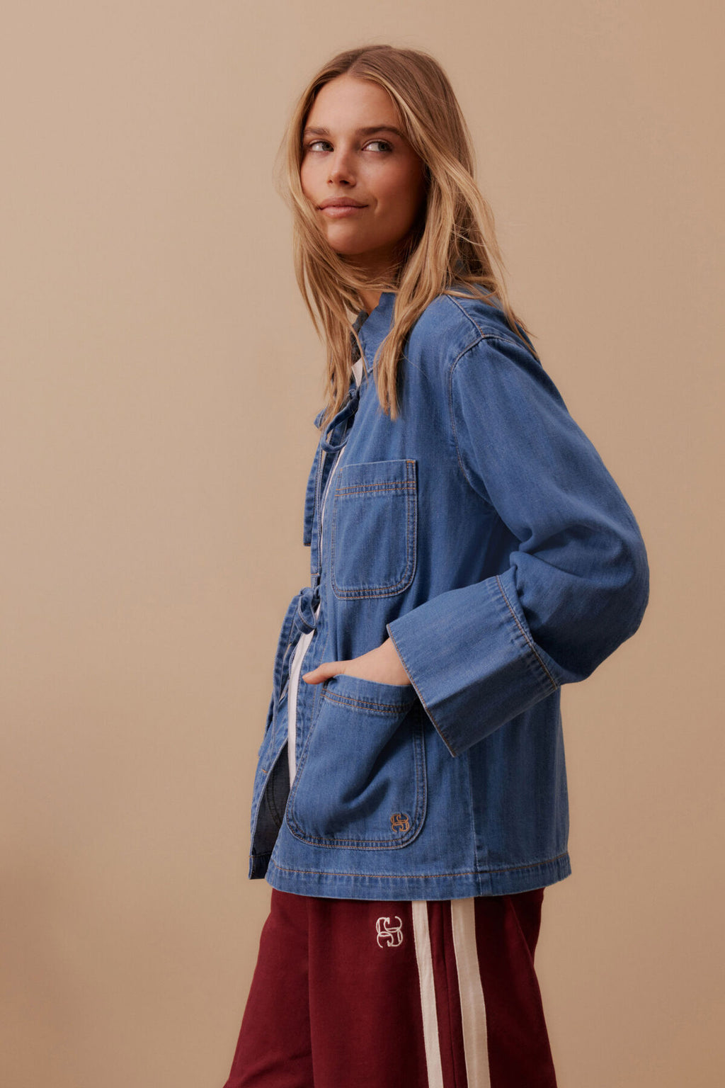 CERES LIFE TIE DENIM JACKET
