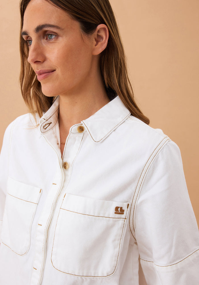 CERES LIFE NOA SHORT SLEEVE SHIRT - FRESH ECRU