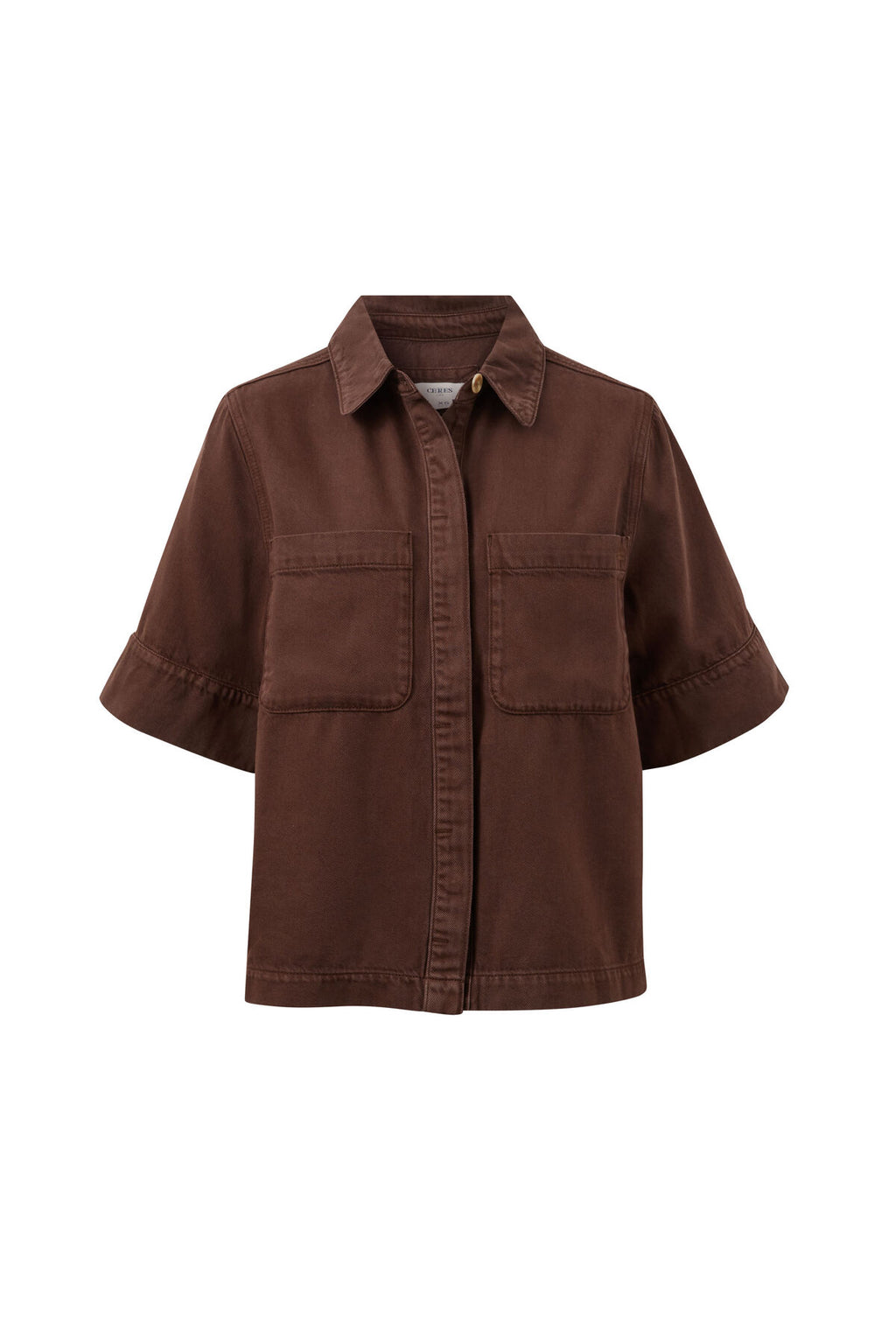 CERES LIFE NOA SHORT SLEEVE SHIRT - CHOCOLATE