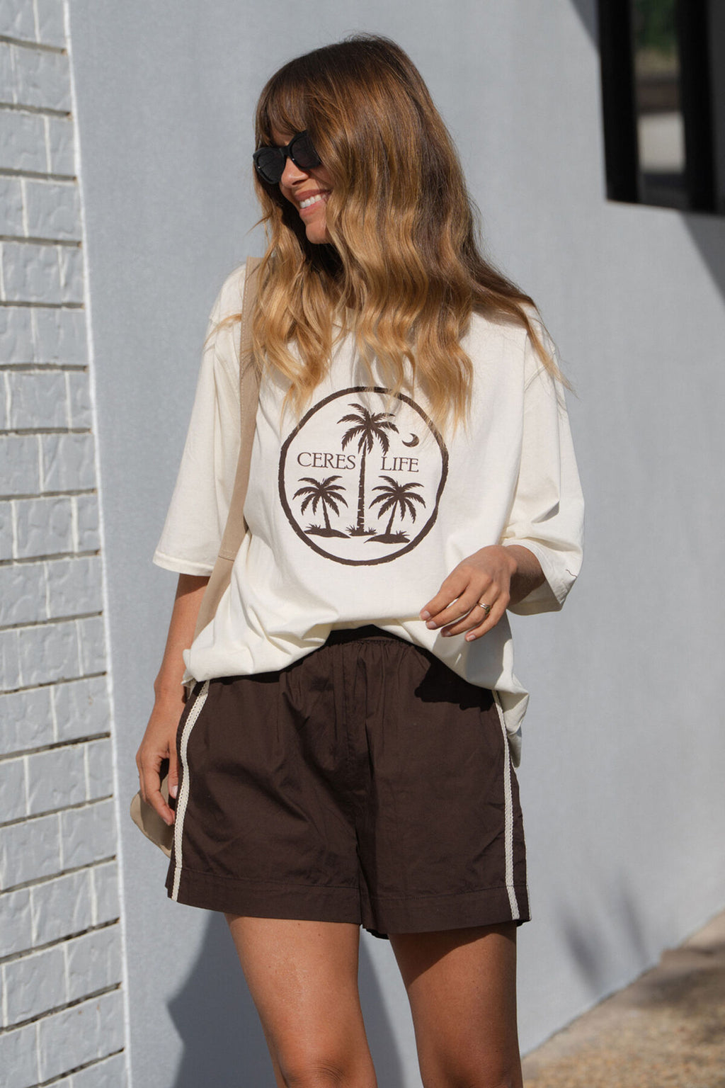 CERES LIFE LIV OVERSIZED TEE - ISLAND PALMS