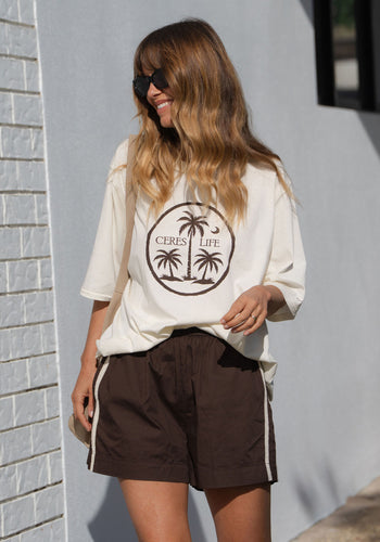 CERES LIFE LIV OVERSIZED TEE - ISLAND PALMS