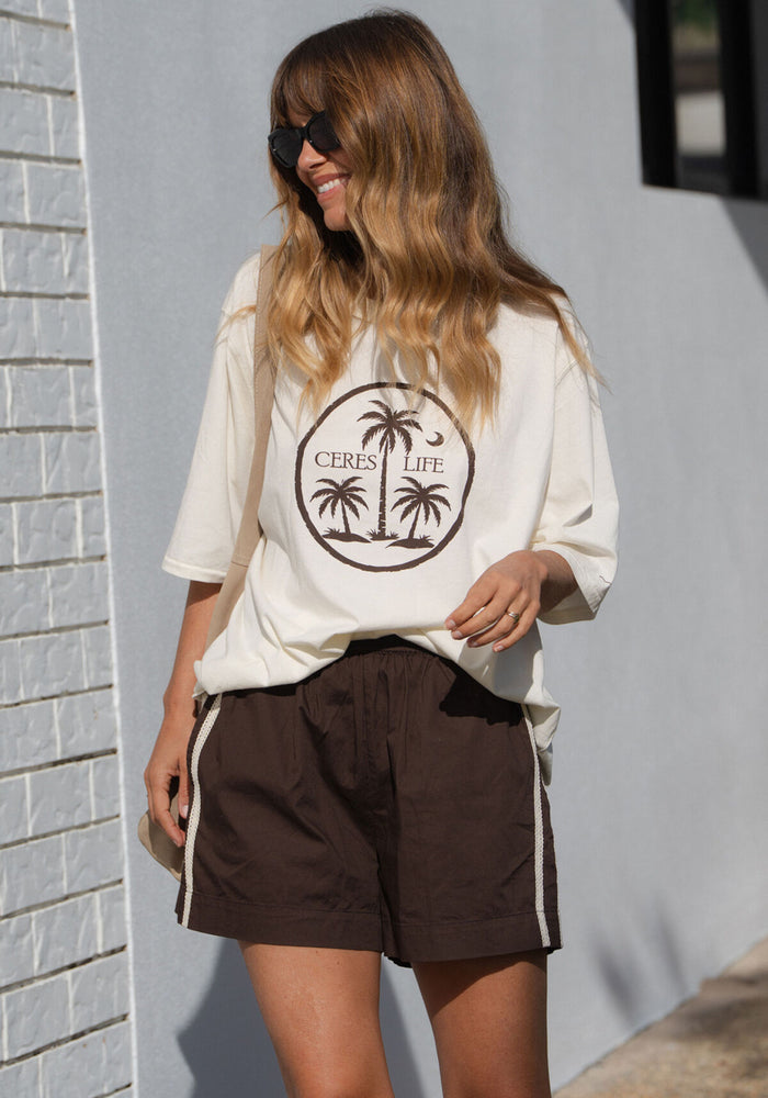 CERES LIFE LIV OVERSIZED TEE - ISLAND PALMS
