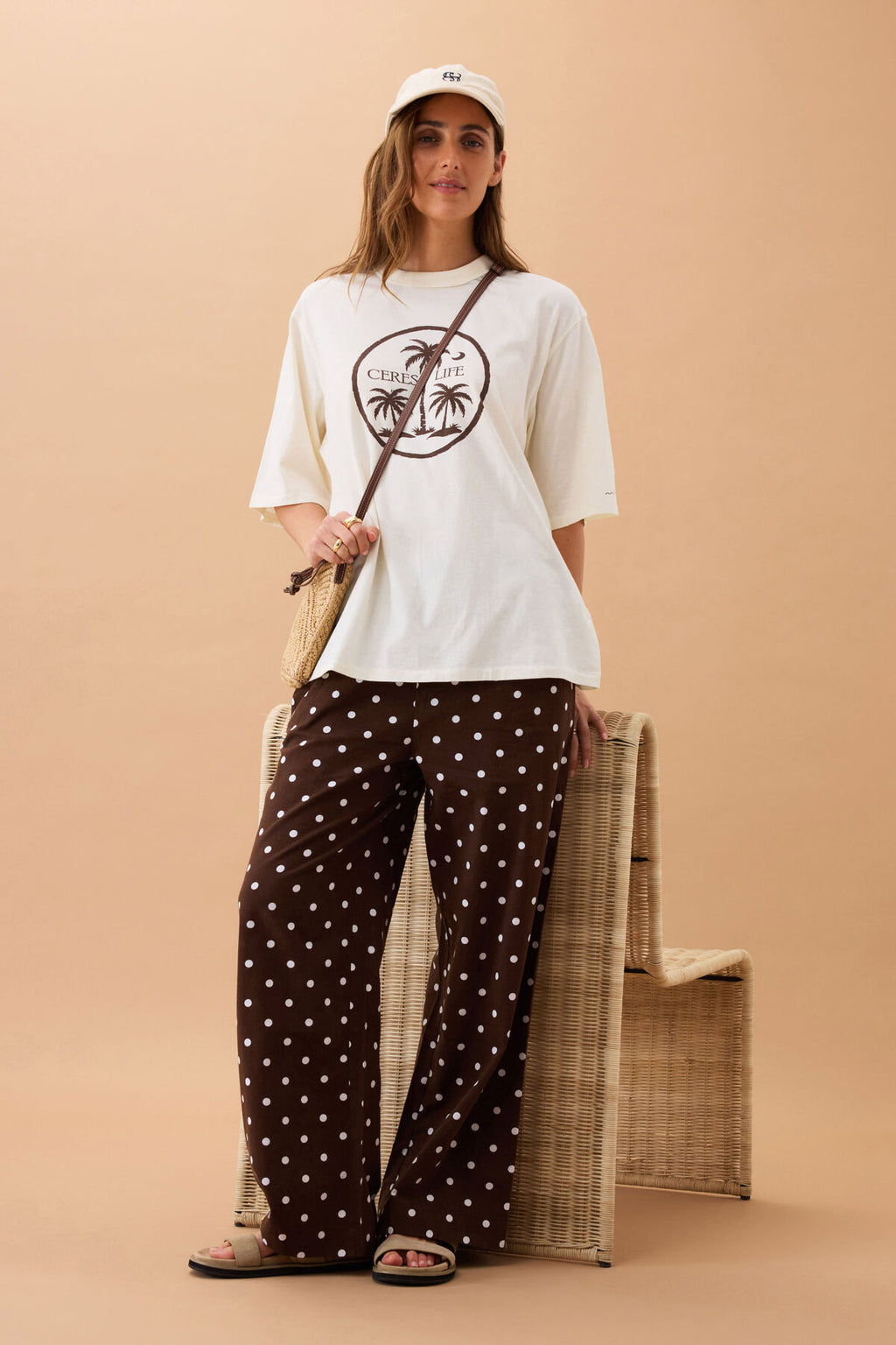 CERES LIFE LIV OVERSIZED TEE - ISLAND PALMS