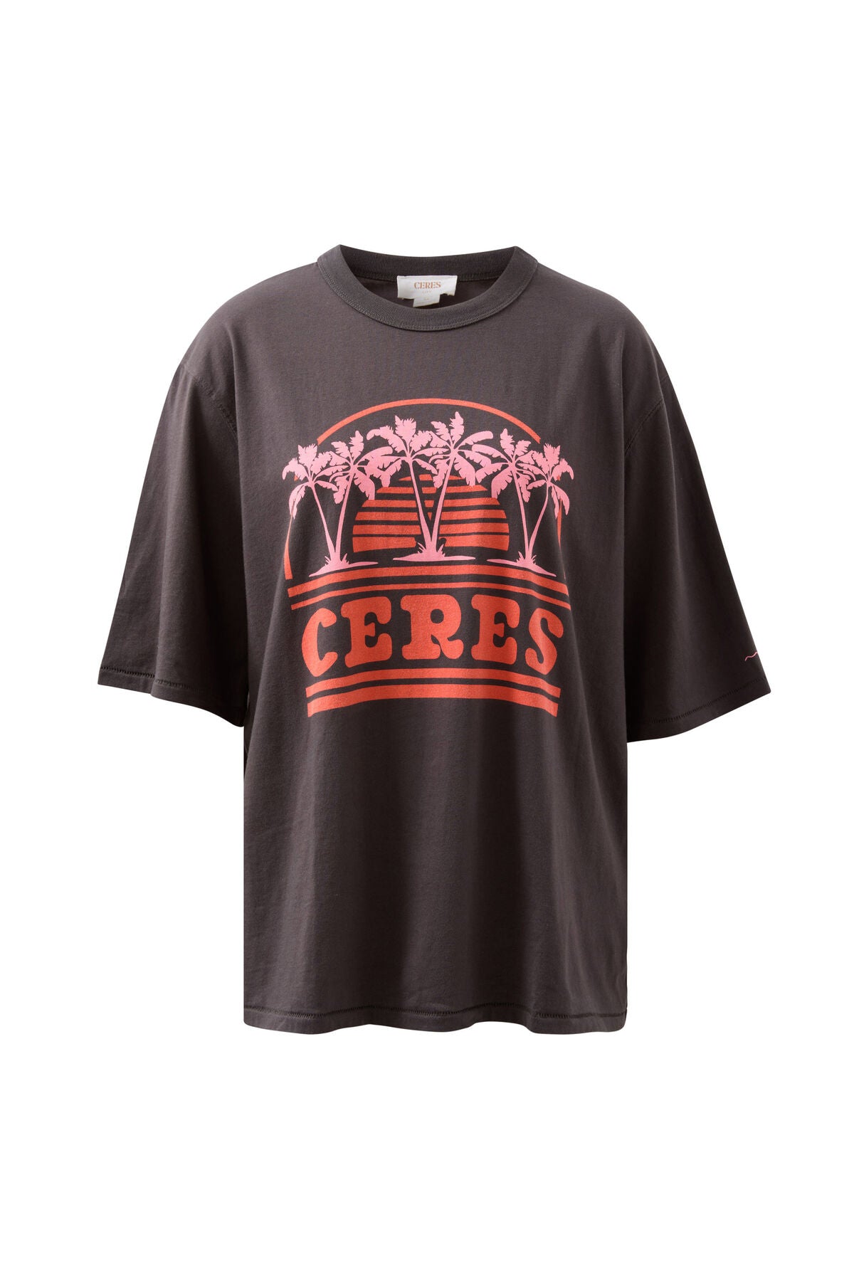 CERES LIFE LIV OVERSIZED TEE - SUNSET PALMS