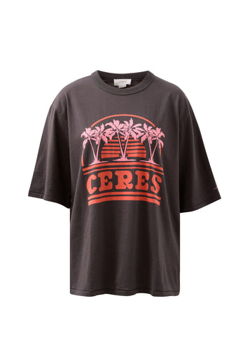 CERES LIFE LIV OVERSIZED TEE - SUNSET PALMS