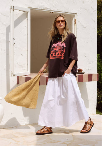 CERES LIFE LIV OVERSIZED TEE - SUNSET PALMS