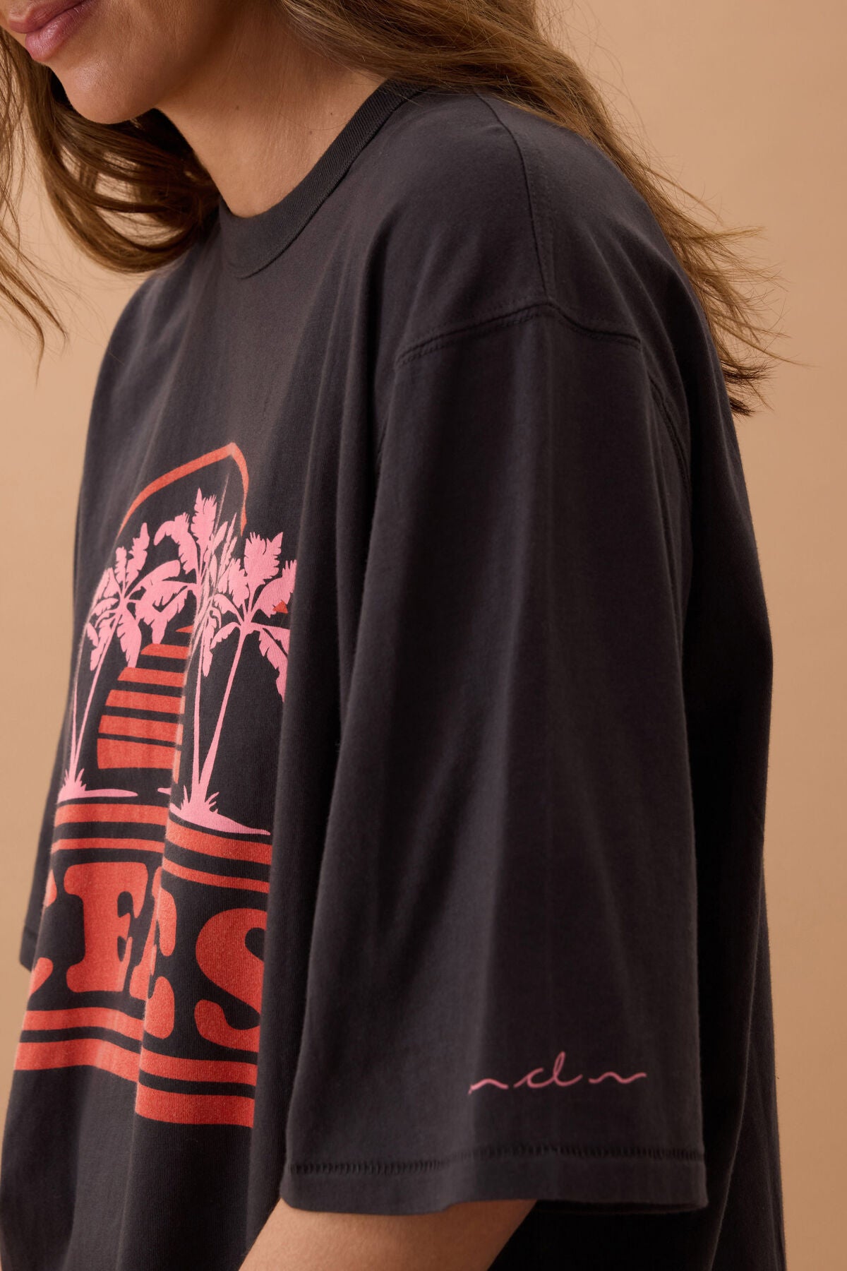 CERES LIFE LIV OVERSIZED TEE - SUNSET PALMS
