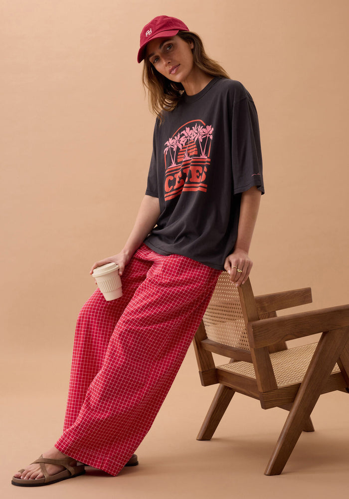 CERES LIFE LIV OVERSIZED TEE - SUNSET PALMS