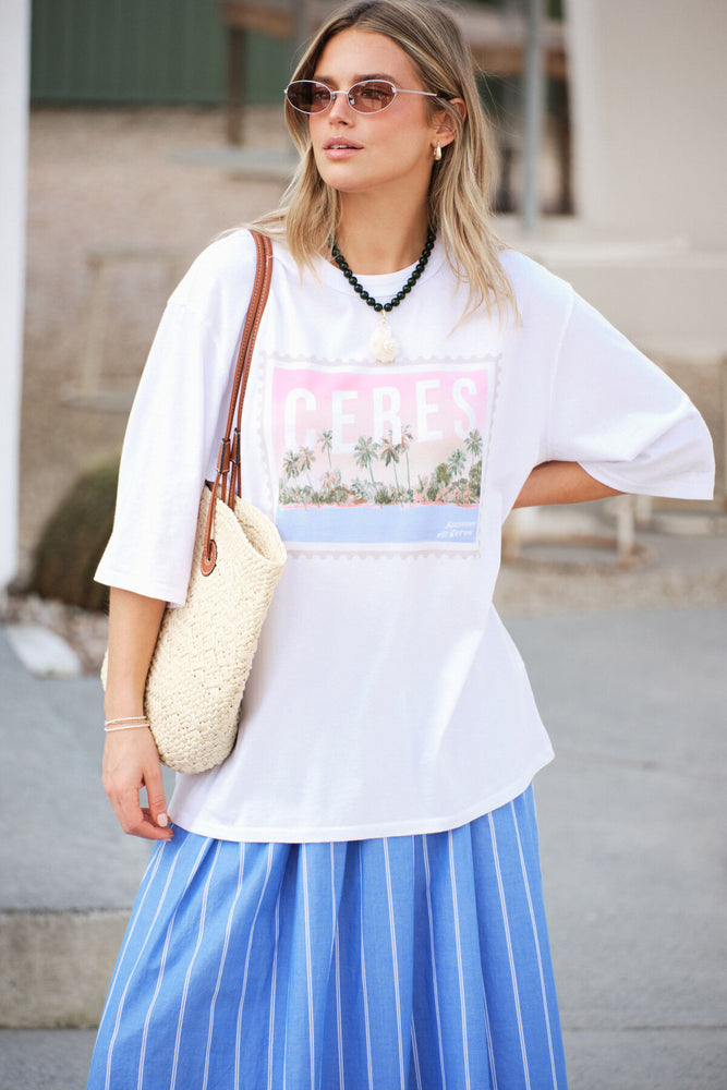 Load image into Gallery viewer, CERES LIFE LIV OVERSIZED TEE - HOLIDAY STAMP