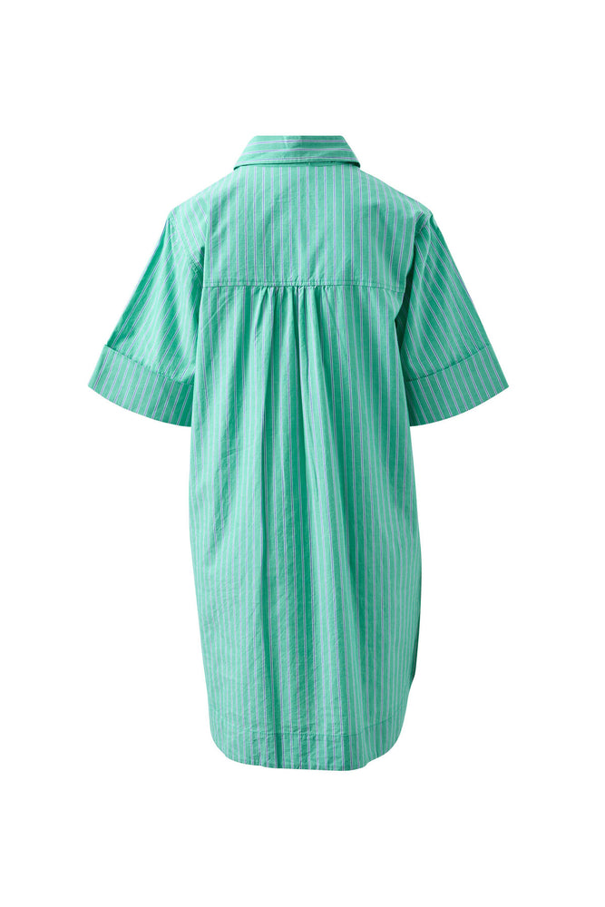 Load image into Gallery viewer, CERES LIFE AVA SHORT SLEEVE COTTON MINI DRESS - ZESTY TRIPLE STRIPE