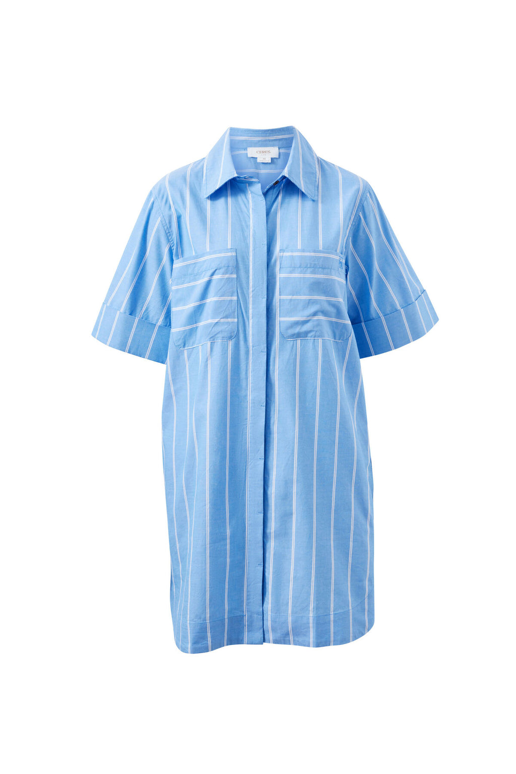 CERES LIFE SARA MINI SHIRT DRESS - OXFORD BLUE/WHITE STRIPE