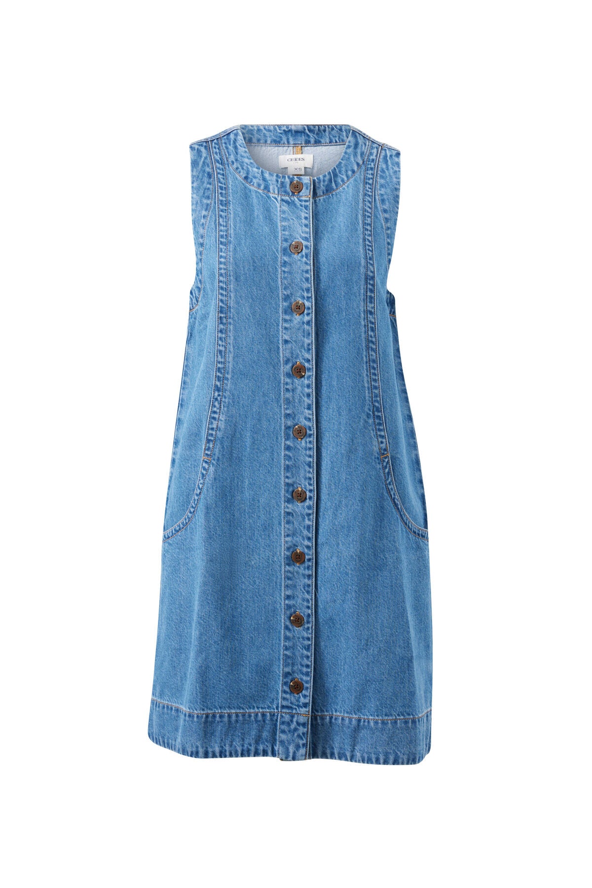CERES LIFE SUKI SHIFT DRESS - FRESH INDIGO