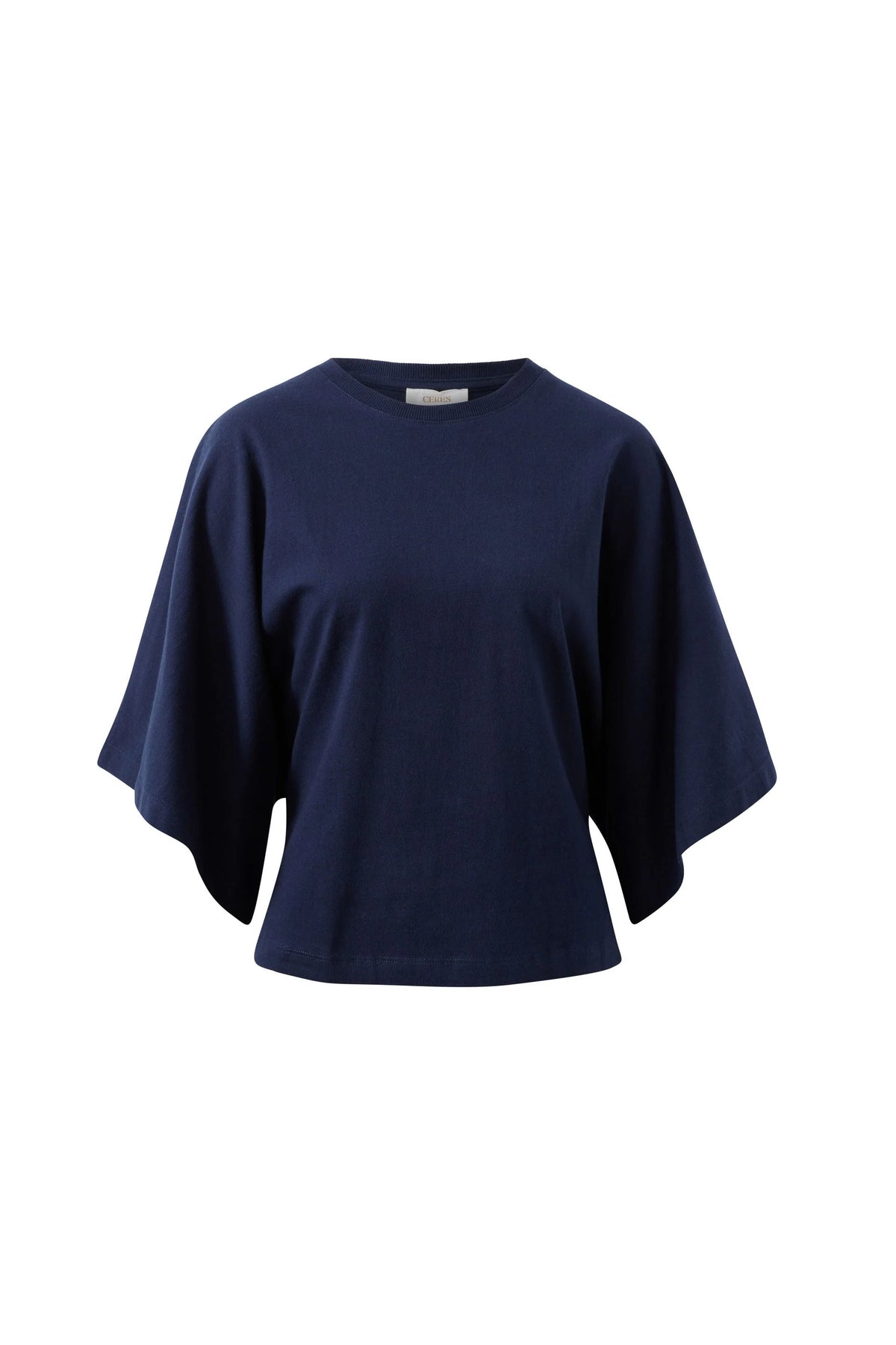 CERES LIFE LUCY RELAXED SLEEVE TEE - NAVY