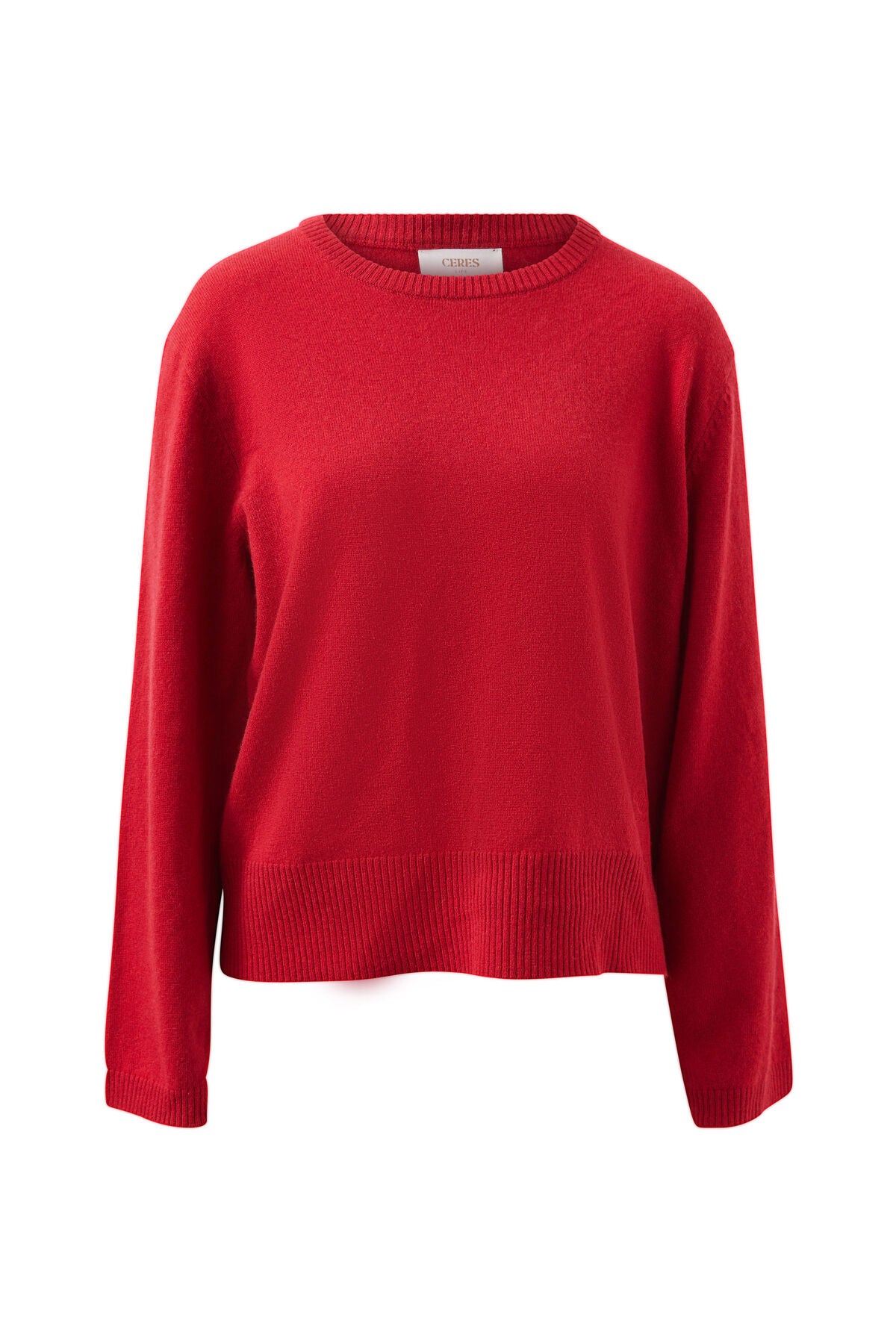 CERES LIFE NESS WOOL CASHMERE KNIT PULLOVER - CHILLI