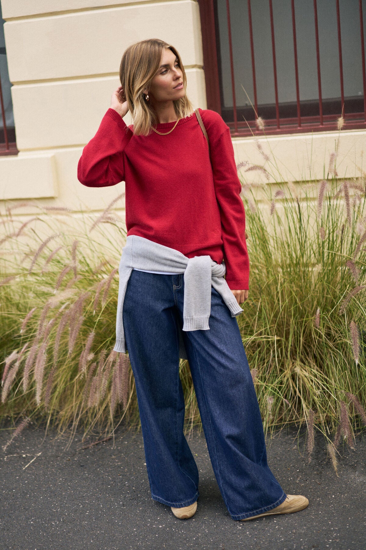 CERES LIFE NESS WOOL CASHMERE KNIT PULLOVER - CHILLI