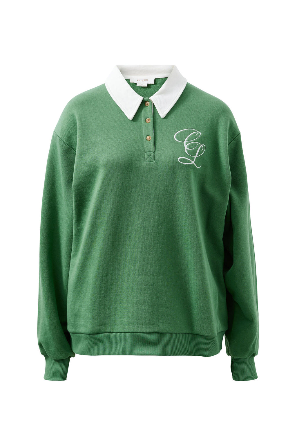 CERES LIFE WREN RUGBY SWEAT - PISTACHIO WHITE CLUB LOGO
