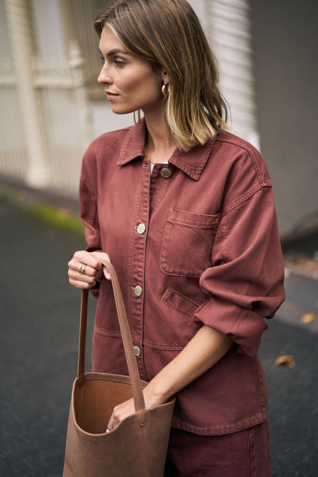 CERES LIFE ZIGGY SHACKET - BURNT TOFFEE