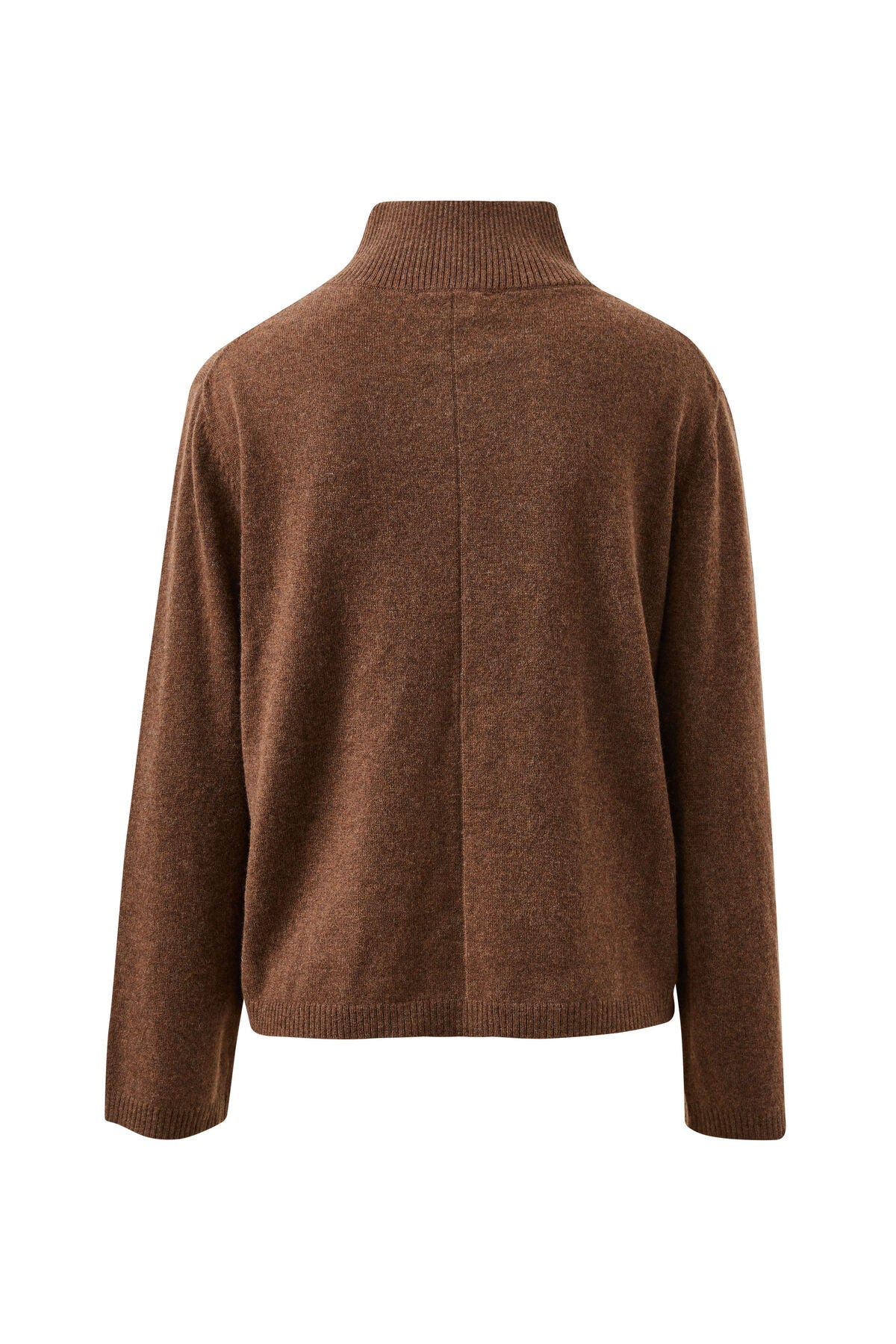 CERES LIFE PENNY WOOL/CASHMERE KNIT CARDI - CHOC MARLE