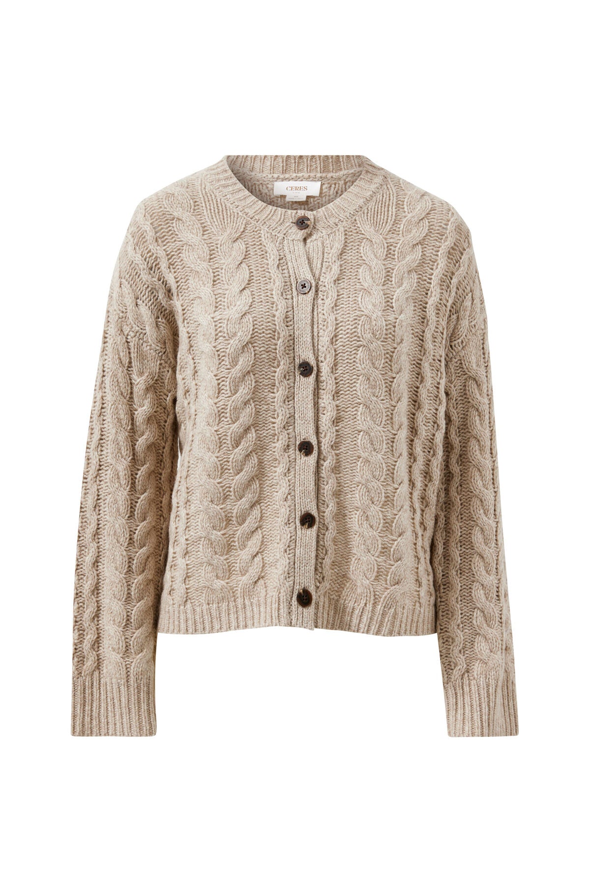 CERES LIFE HEIDI CABLE KNIT - OAT