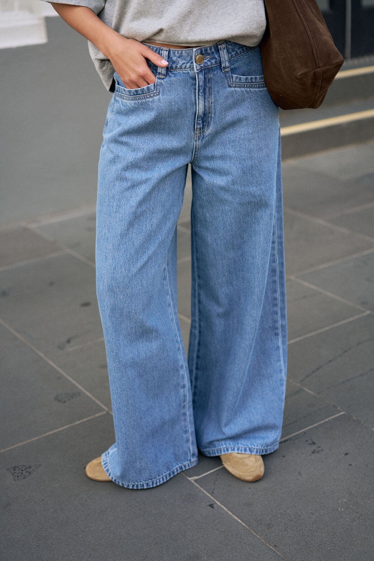 CERES LIFE REESE WIDE JEAN - VINTAGE BLUE