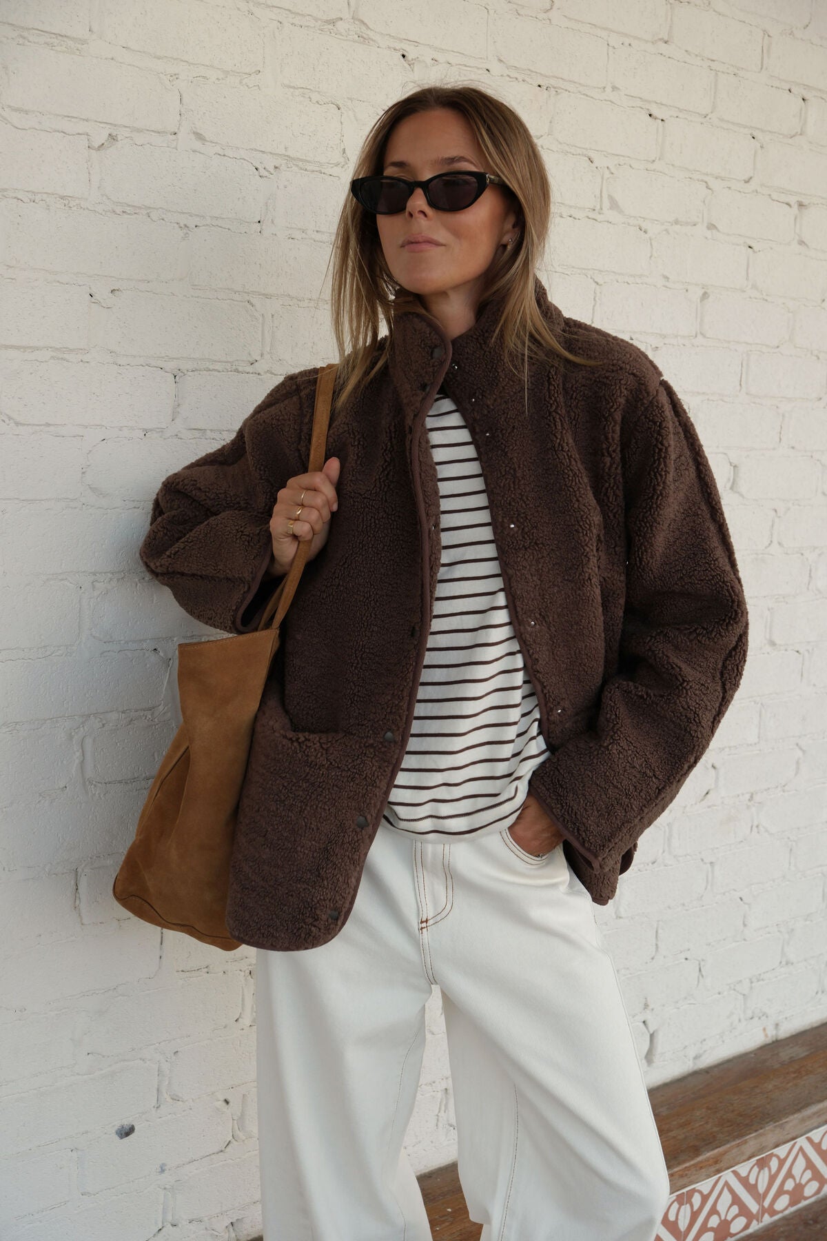 CERES LIFE TEDDY JACKET - CHOCOLATE