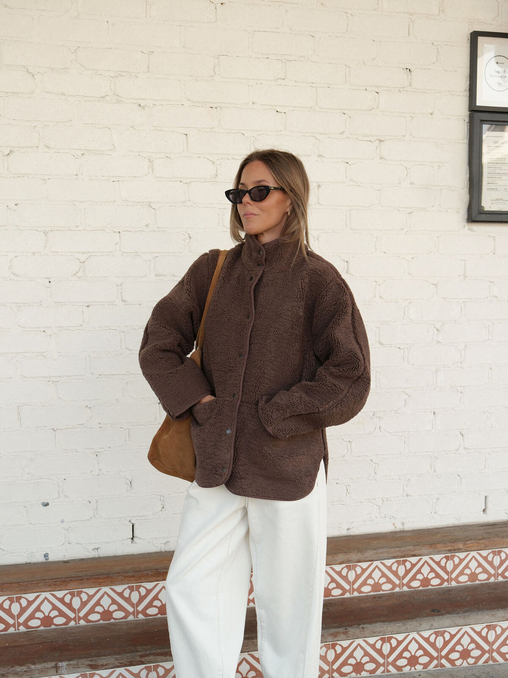 CERES LIFE TEDDY JACKET - CHOCOLATE