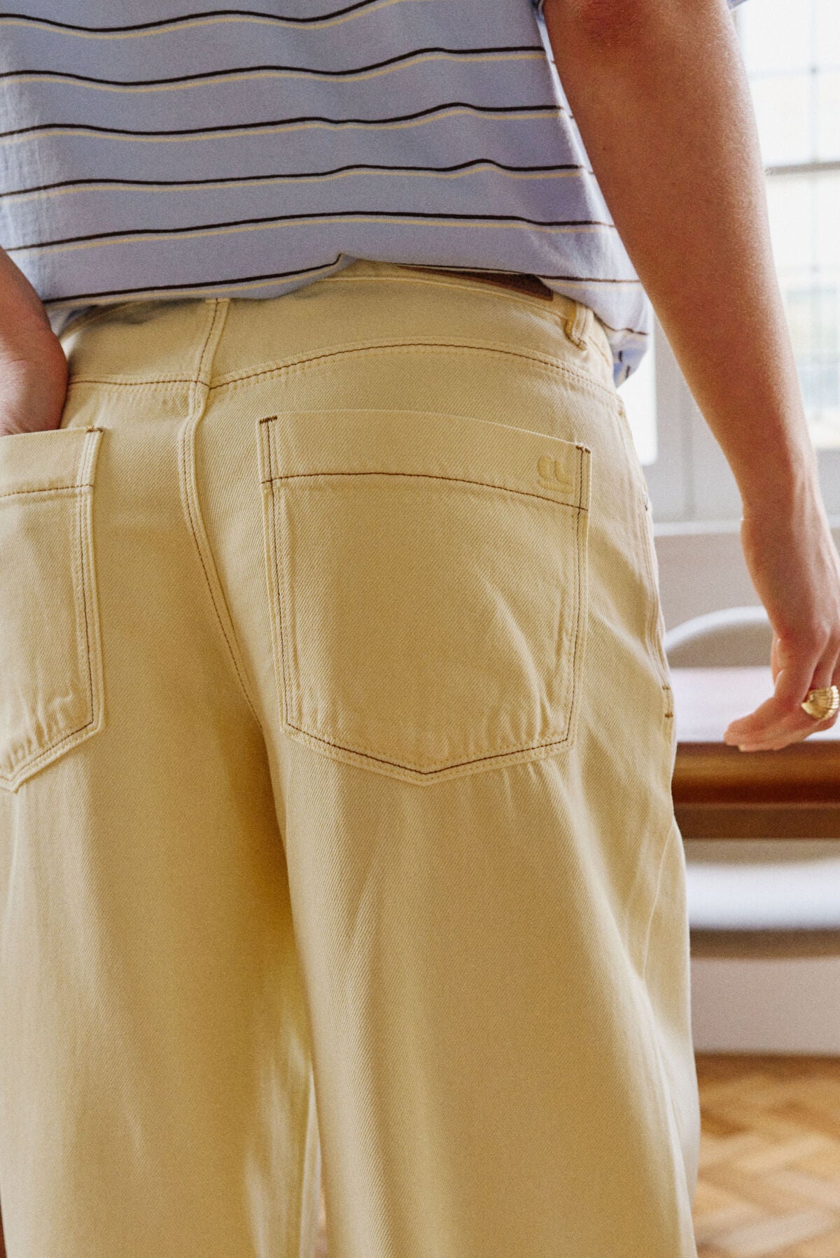 CERES LIFE WILLOW SOFT WIDE LEG JEAN - BUTTER