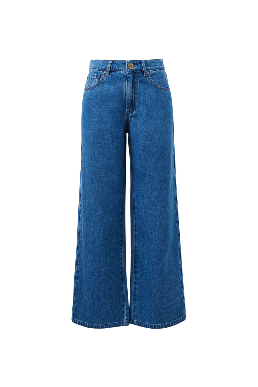 CERES LIFE WILLOW SOFT WIDE LEG JEAN - FRESH INDIGO