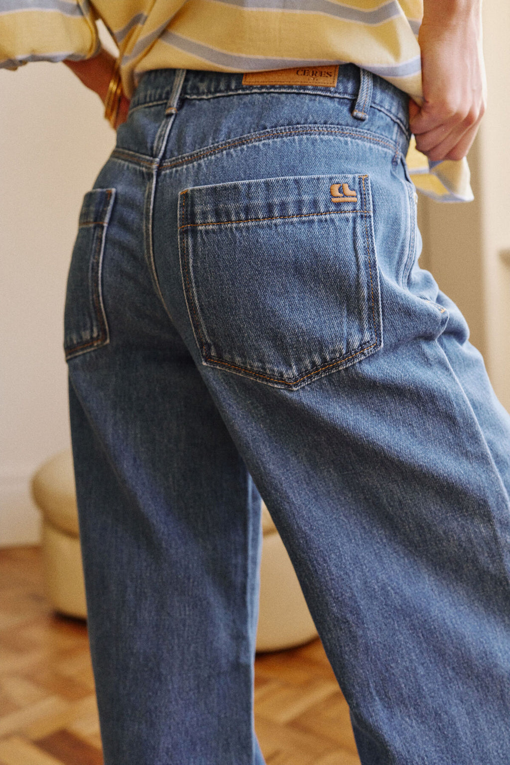 CERES LIFE WILLOW SOFT WIDE LEG JEAN - FRESH INDIGO