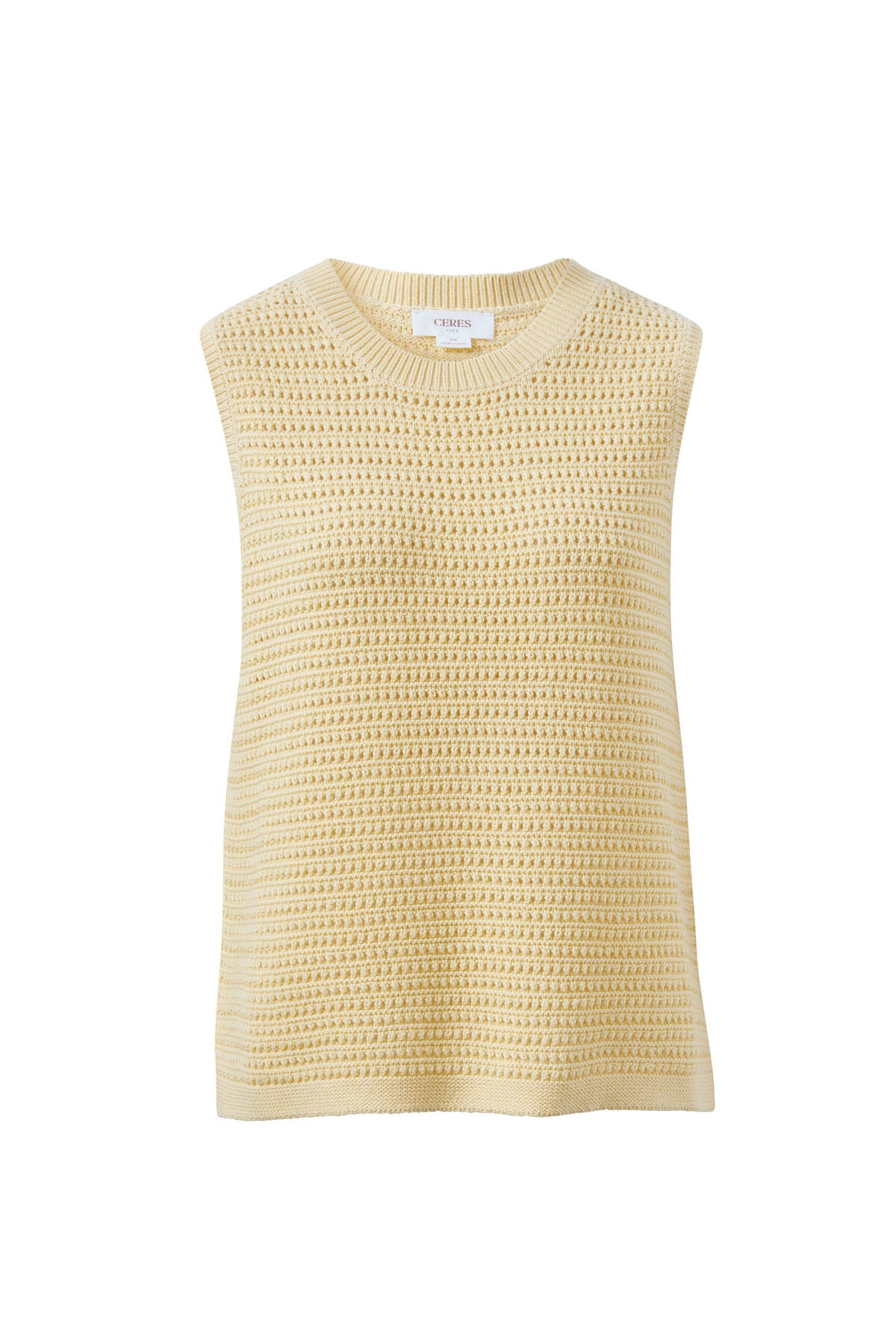 CERES LIFE MADDY MESH TANK - NEW BUTTER