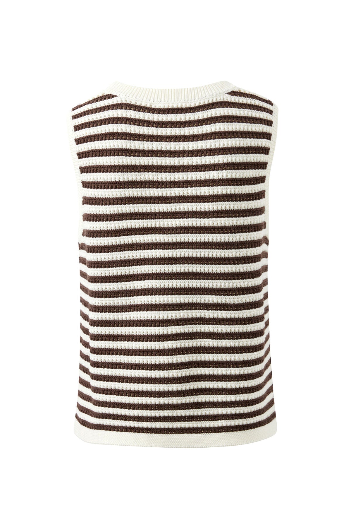 CERES LIFE MADDY MESH TANK - BRUNETTE STRIPE