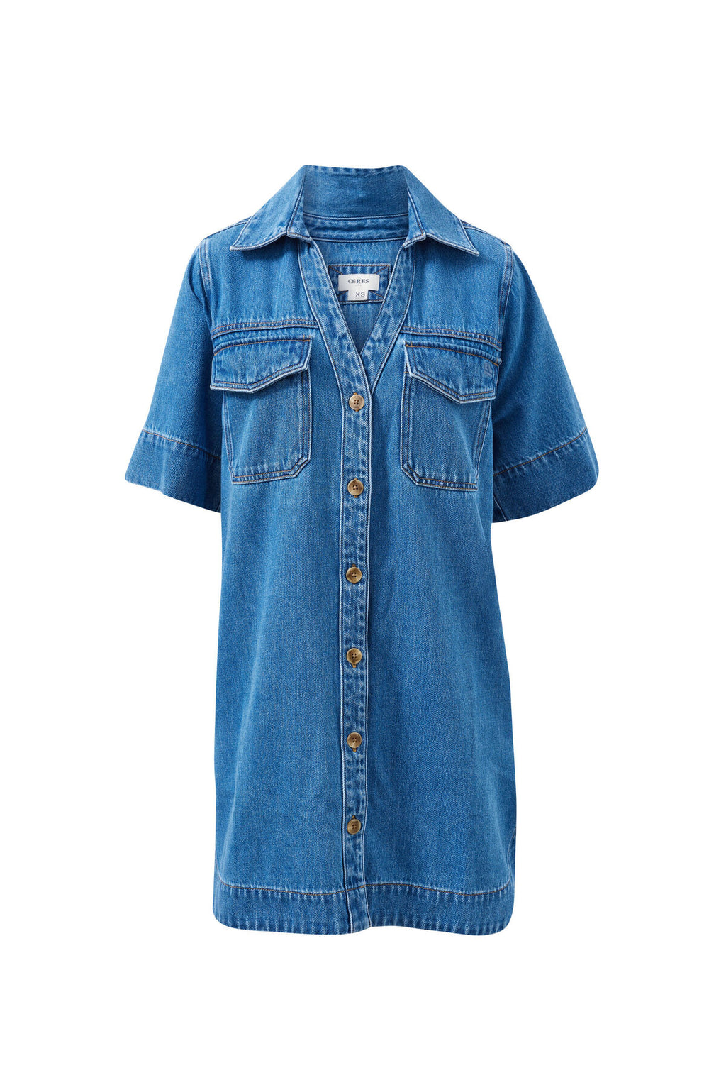 CERES LIFE BONNIE RELAXED SHIRTDRESS - FRESH INDIGO
