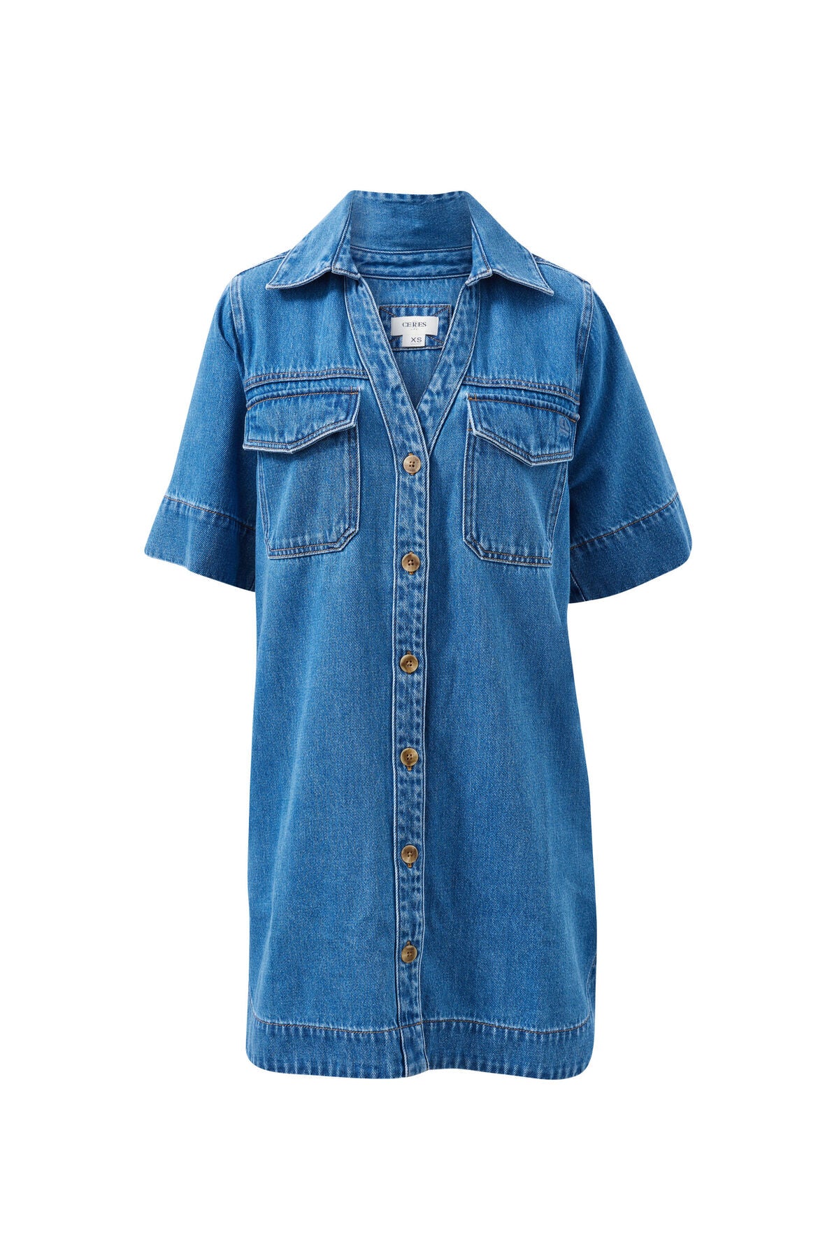 CERES LIFE BONNIE RELAXED SHIRTDRESS - FRESH INDIGO