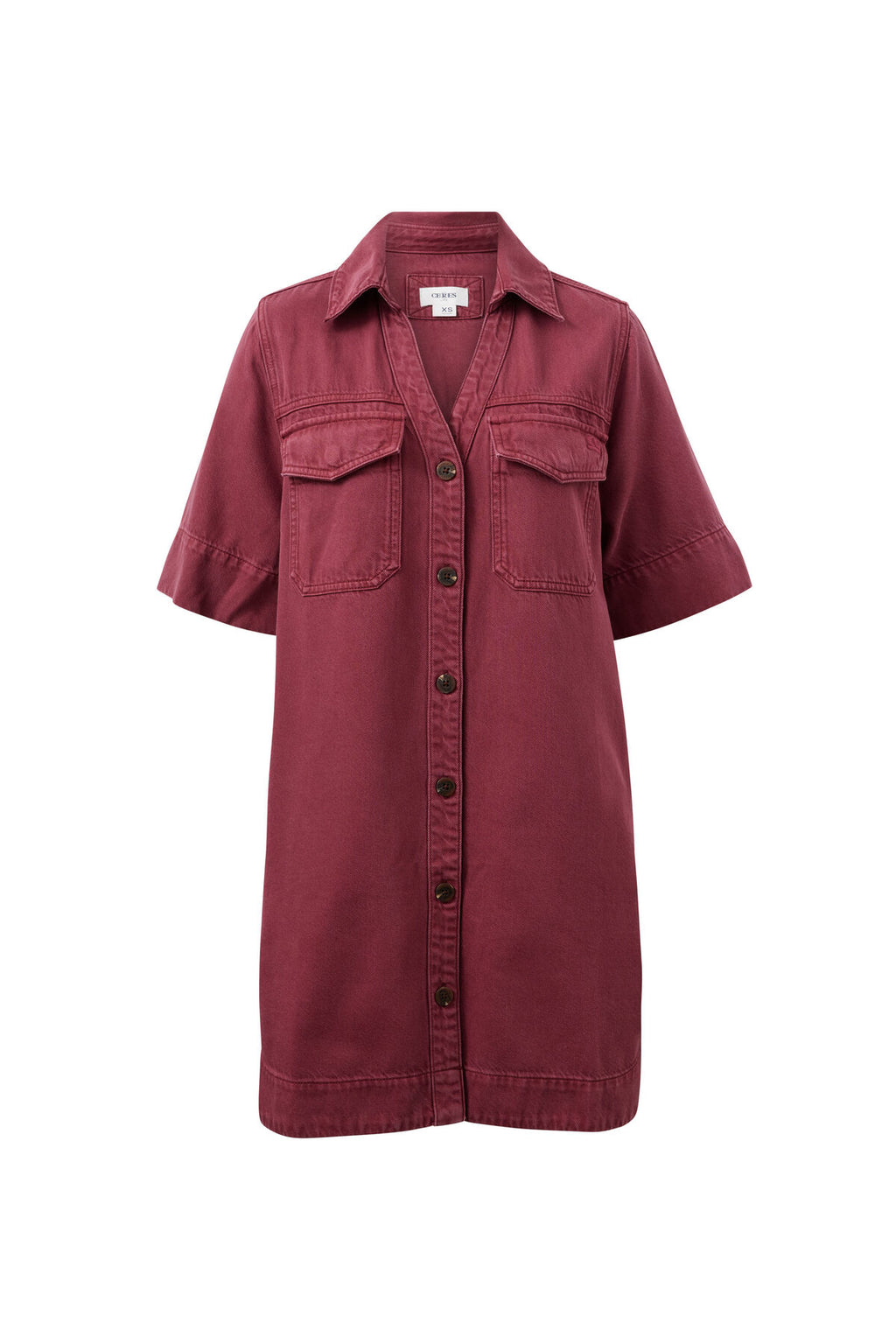 CERES LIFE BONNIE RELAXED SHIRTDRESS - MULBERRY